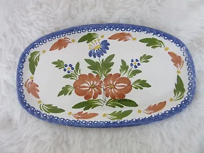 Buy Quimper Vintage Floral Decorative Dish Plate Hand Painted Keraluc Artist Signed • 28.91£