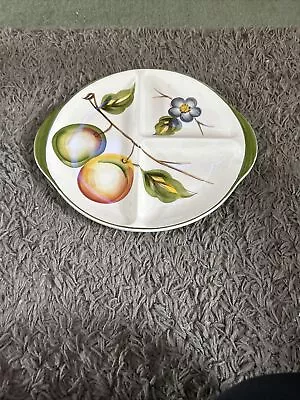Buy Vintage Radford Hand Painted Flower 3 Section Serving Dish Platter Plate 11.5” • 9.99£