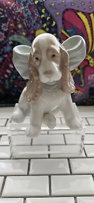 Buy Nao Puppy Present Dog With Large Bow Figurine Ornament Fine China Birthday Gift • 30£