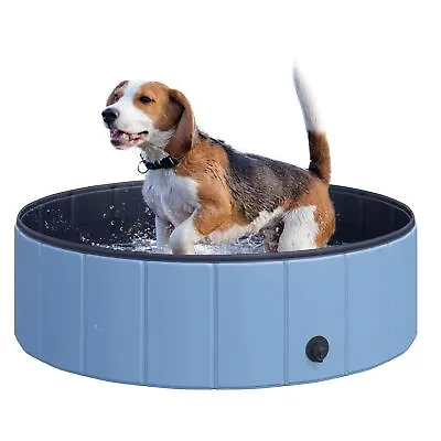 Buy Pawhut Pet Cat Dog Swimming Pool Indoor Outdoor Bathing Foldable Inflate 100cm • 27.99£