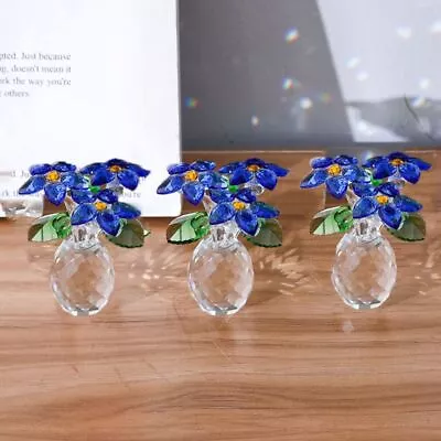 Buy Forget-Me-Not Flowers Blue Crystal Flowers Ornaments  Office • 12.29£