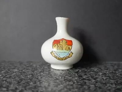 Buy CRESTED CHINA  ANCIENT VASE  With  WARKWORTH  CREST  WILLOW ART CRESTED WARE • 3.85£