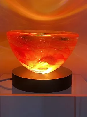 Buy Kosta Boda Atoll Candle Votive Bowl Red Pink Swirl Anna Ehrner Design Art Glass • 19.17£