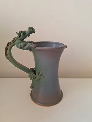 Buy Julian Francis Dragon Pottery Vase Jug. Green • 50£