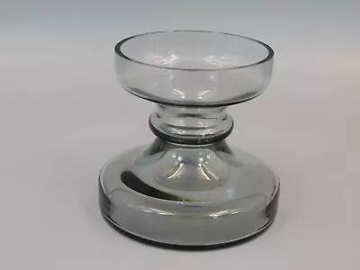 Buy WEDGWOOD SMOKED GLASS LEAD CRYSTAL 3 3/4 , 9.5cm CANDLE HOLDER. • 9.99£
