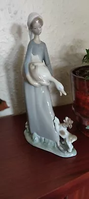 Buy Lladro  Girl With Goose & Dog  #4866 Figurine • 20£
