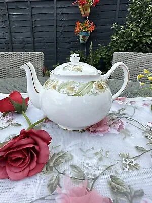 Buy Vintage Duchess Bone China Large 2 Pint Greensleeves Green Flowers Teapot VGC • 25£