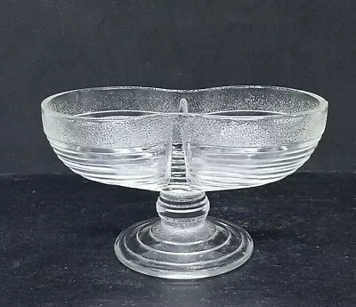 Buy Glass Art Deco Barware Divided Footed Olive & Onion Condiment Dish 1920s Era • 32.13£