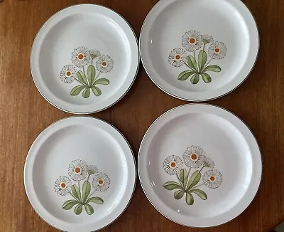 Buy Set Of 4 Midwinter Fleur Dinner Plates Diameter 10.5 . Vintage • 28£