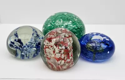 Buy A Set Of 4 Beautiful Vintage Glass Paperweights • 49.99£