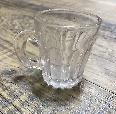 Buy Clear Depression Shot Glass Little Beer Mug Handle Vintage 1.5oz • 4.74£