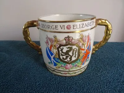 Buy Fine Foley China George VI Coronation Loving Cup - Gilded Handles • 74.95£