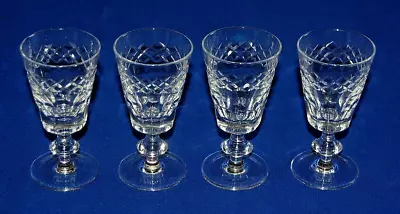 Buy Set 4 Crystal Cut Glass Sherry Glasses, • 10.99£