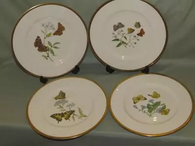 Buy 4 Butterfly Pattern Crown Staffordshire Bone China Dinner Display Plates 10¾  • 40£