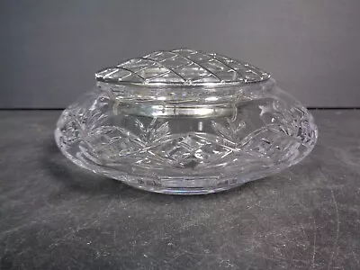Buy Royal Doulton - Crystal Cut Glass Rose Bowl With Chrome Frog - Signed • 19.99£