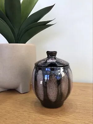 Buy Dennis Lucas Hastings Pottery Preserve Pot With A Brown Glossy Lustre Glaze • 7£