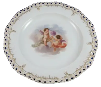 Buy Nice KPM Berlin Porcelain Angel Scene Reticulated Plate Porzellan Teller Scenic • 320.91£