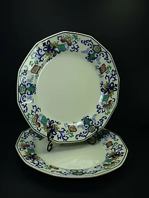 Buy 2x Stunning Antique Doulton Burslem Pottery Dinner Plates Nankin 10  • 11.20£