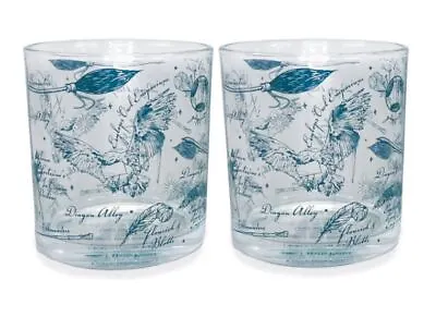 Buy Official Harry Potter Diagon Alley Set Of 2 Drinking Glasses Glass Tumbler • 17.95£