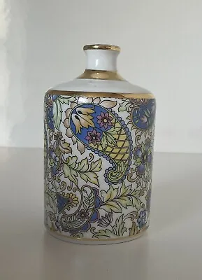 Buy Portuguese Coimbra S.P. Beautiful Ceramic Bottle. Paisley Pattern. 11cm Tall • 3.89£