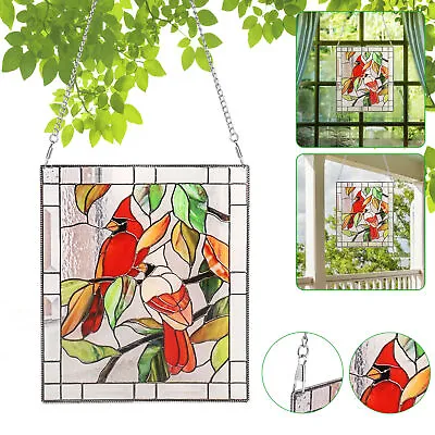 Buy Stained Glass Bird Suncatcher Window Hanging Ornament Window Panel With Chain W • 8.79£