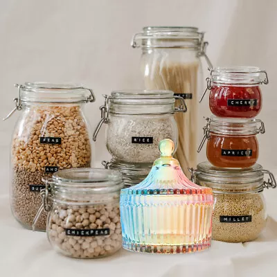 Buy Colorful Crystal Candy Jar With Lid - Wedding Buffet Container-KR • 18.85£