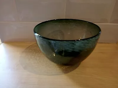 Buy Stylish Glass Bowl. Crackle Glass Effect Bowl. Green / Blue • 9£