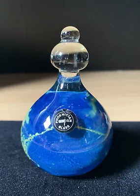 Buy Vintage Maltese Phoenician Glass Blue Swirl Ocean Paperweight Genie Bottle Malta • 13.32£