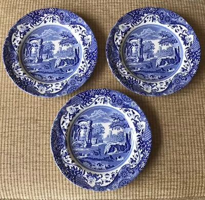 Buy Spode Blue Italian 9” Dinner Plates X3 • 9.99£