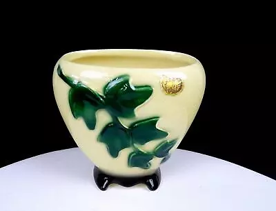 Buy Royal Copley Art Deco Pottery Ivy Embossed 4 1/2  Vase 1939-60 Original Sticker • 28.32£
