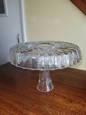 Buy Large Vintage Heavy Cut Glass Cake Stand/dip Servng Dish Doubles Up As Both • 24£