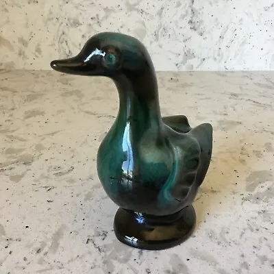 Buy Vintage Blue Mountain Pottery Duck Goose Figurine Green/Black Drip Glaze Canada • 9.38£