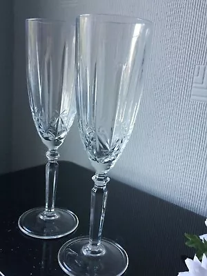 Buy PAIR Cut Crystal Champagne Flute Drinking Glasses Prosecco Wine Glassware 150ml • 10£