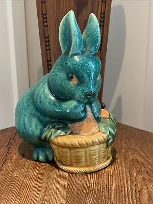 Buy Antique Majolica Bunny Rabbit W Carrot Figurine Pottery • 52.83£