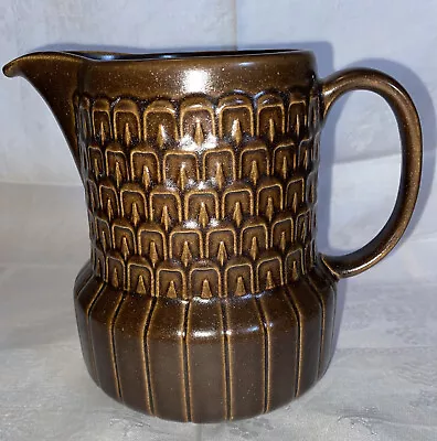 Buy Retro Wedgewood Pennine Brown Tall Water Jug Pitcher Mid Centuary Vintage 1960s • 12.50£