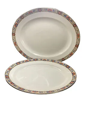 Buy Antique Bone China Platter Plates Burleigh Ware Large • 12£
