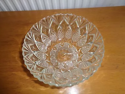 Buy Vintage Heavy Cut Glass Stemmed Bowl • 5£