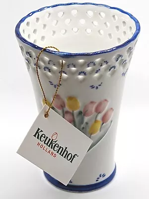Buy KEUKENHOF HOLLAND DELFTWARE ROYAL TWICKEL Handpaint Vase Brand New &tag • 17.60£