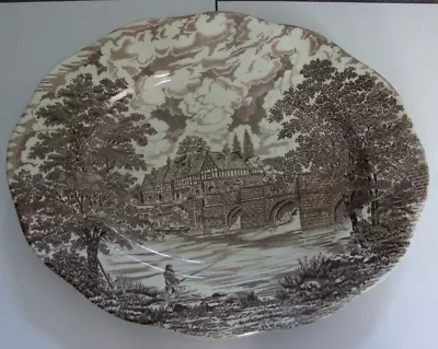 Buy Vintage Crown Ducal Bridge Scenes Oval Platter • 4.99£