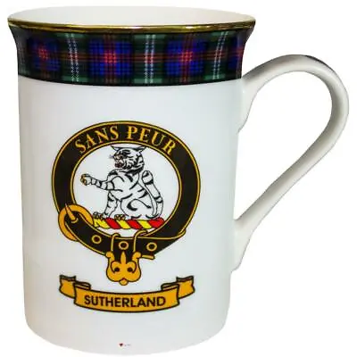 Buy China Tea Mug Sutherland Clan Crest Fine Bone Gold Rim Made In Scotland • 16.99£