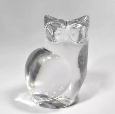 Buy Orrefors Sweden Owl Crystal Figurine Large 5 1/2  Olle Alberius Signed • 65.76£