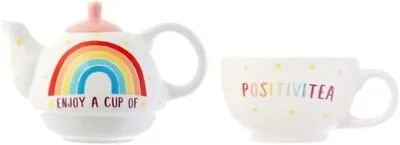 Buy Sass & Belle Rainbow Positivitea Tea Pot For One Teacup Teapot Gift Boxed  • 13.99£