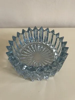 Buy Vintage Sowerby Glass Spiked Posy Bowl Or Ashtray No. 2958 In Pale Blue • 5£