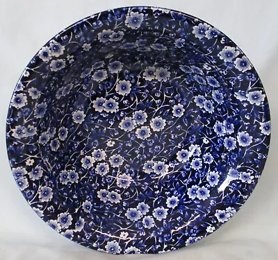 Buy Crownford China Staffordshire Calico Blue Round Serving Bowl 8 1/2  • 62.51£