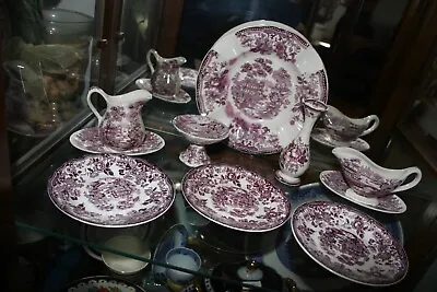 Buy Vintage Royal Staffordshire Dinnerware In The Tonquin Pattern In Plum • 113.85£