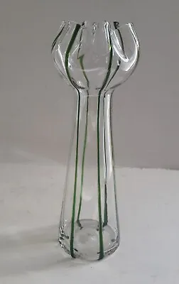 Buy Art Nouveau Stuart & Sons Green Trailed Glass Vase C.1900 • 21£