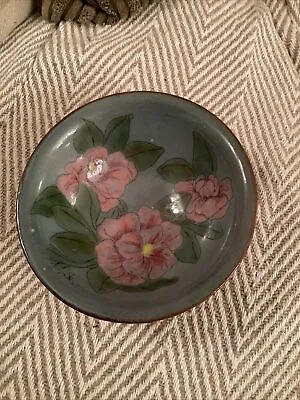 Buy Vintage Chelsea Studio Pottery Dish - Hand Painted Flowers Signed Gw • 8£