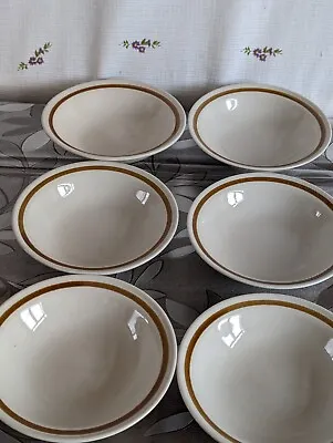 Buy Mountain Wood Collection Stoneware Vanilla Spice Fruit Bowls X 6 • 4.99£