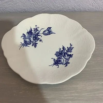 Buy Vintage Fine Bone China Crown Embossed Plate, Blue Flowers Staffordshire England • 3£
