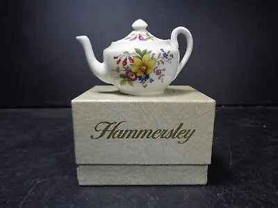 Buy Hammersley Floral Miniature Teapot & Lid Original Box • 8.99£
